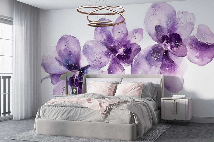 Gruppe violetter Blumen
