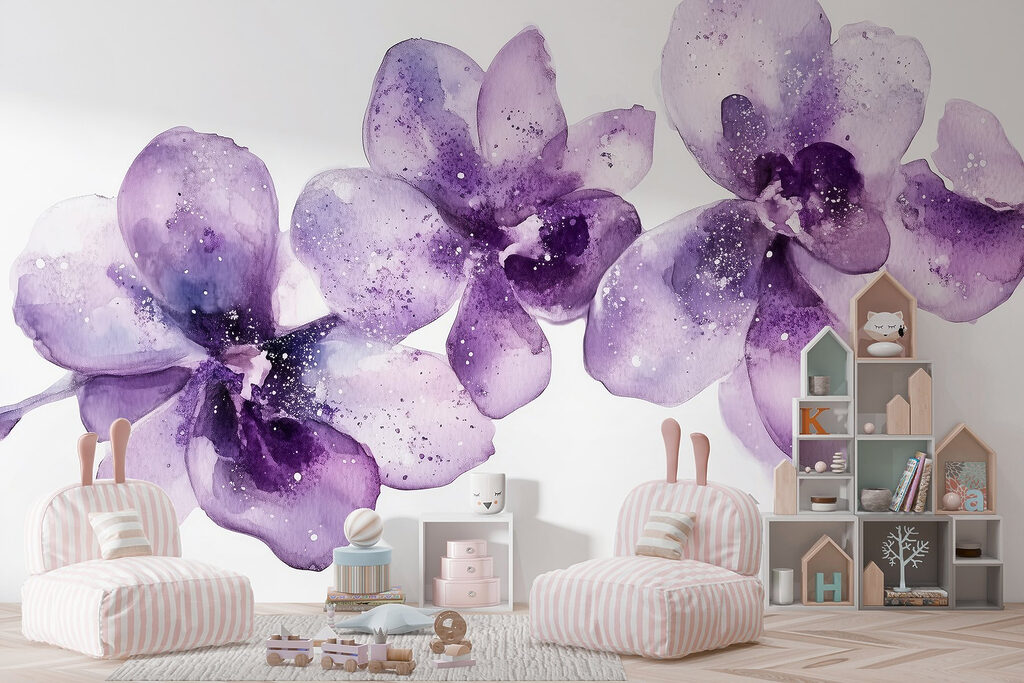 Group of purple flowers Group of purple flowers