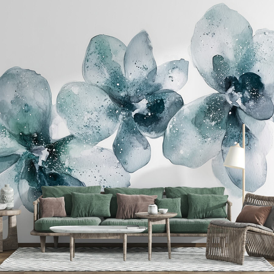 Gruppe von Blumen auf einem weißen Hintergrund Gruppe von Blumen auf einem weißen Hintergrund