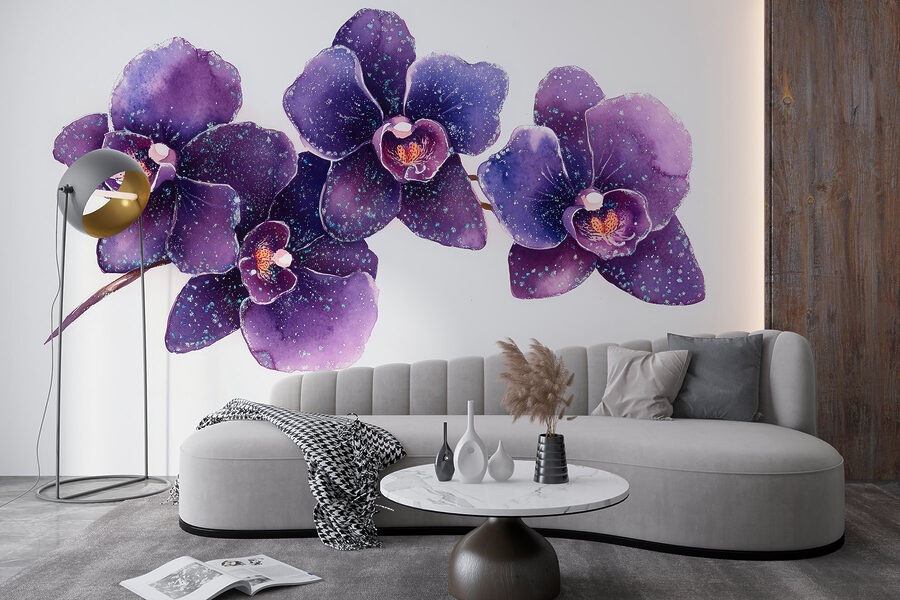Gruppe violetter Blumen