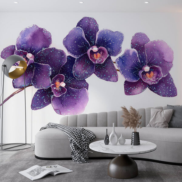 Gruppe violetter Blumen Gruppe violetter Blumen