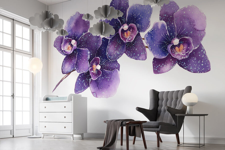 Gruppe violetter Blumen