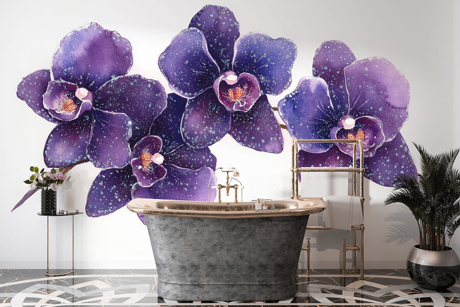 Gruppe violetter Blumen