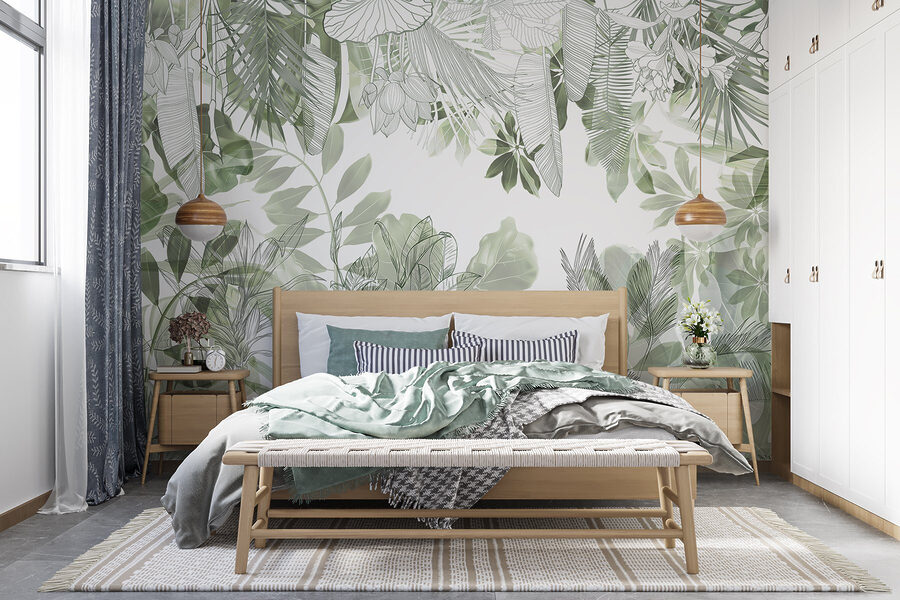 Botanische Schönheit in zarten Grüntönen
