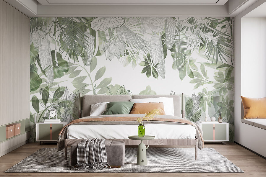 Botanische Schönheit in zarten Grüntönen