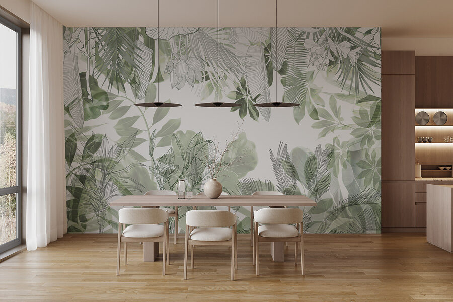Botanische Schönheit in zarten Grüntönen