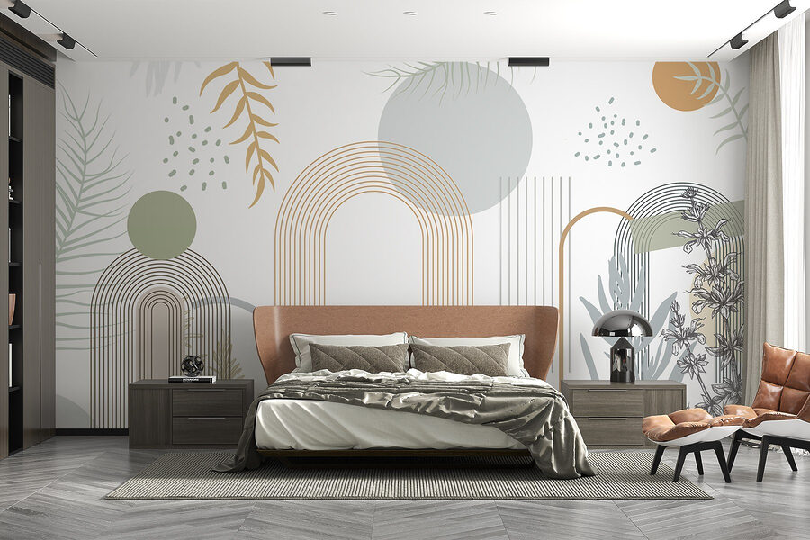 Grafische Gestaltung von Pflanzen und Blättern