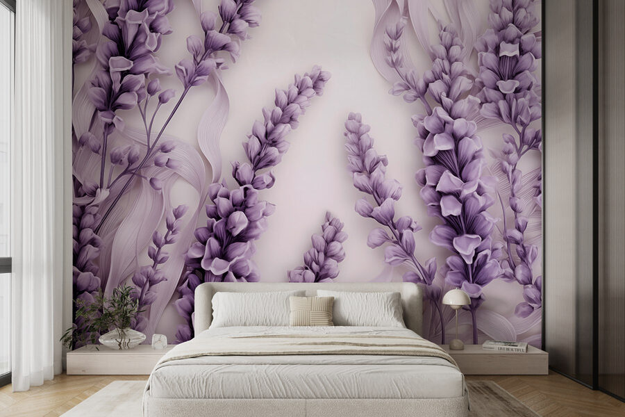 Gruppe violetter Blumen Gruppe violetter Blumen