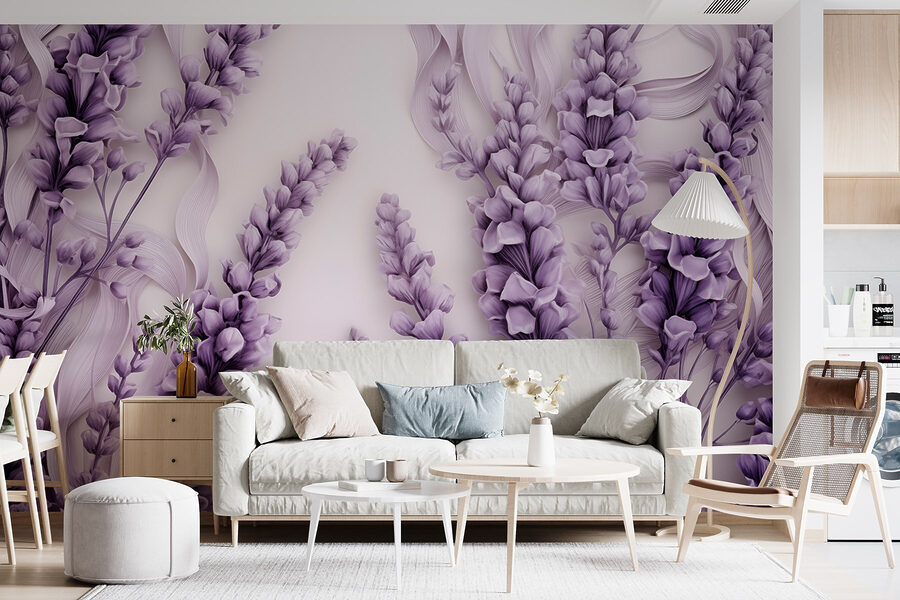 Gruppe violetter Blumen Gruppe violetter Blumen
