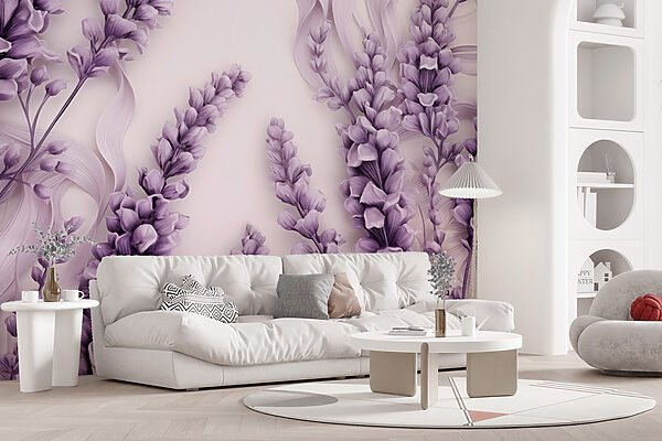 Gruppe violetter Blumen Gruppe violetter Blumen