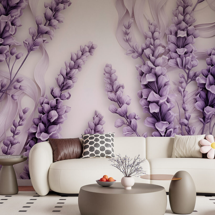 Gruppe violetter Blumen Gruppe violetter Blumen