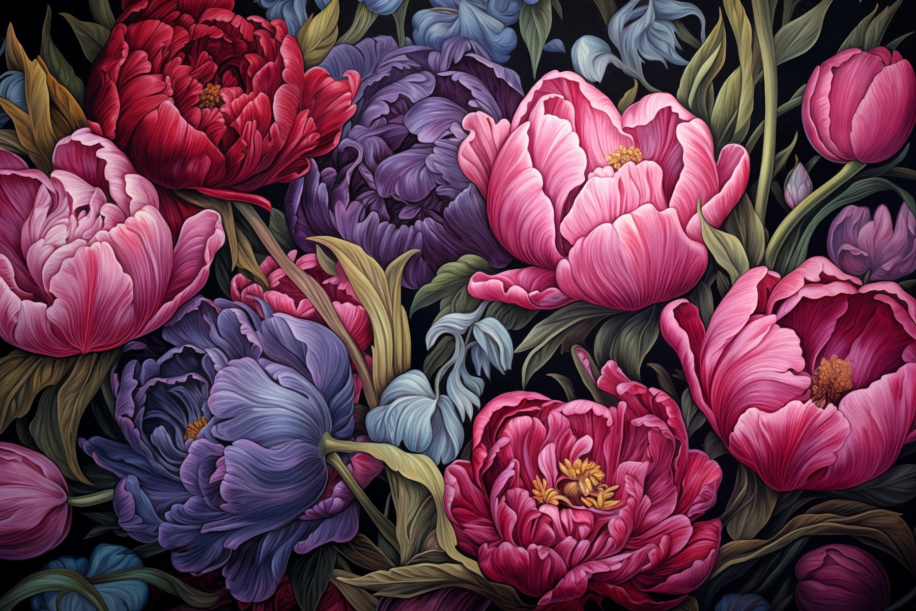 Vibrant blooms in striking colors