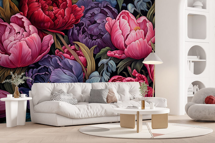 Lebendige Blüten in auffälligen Farben