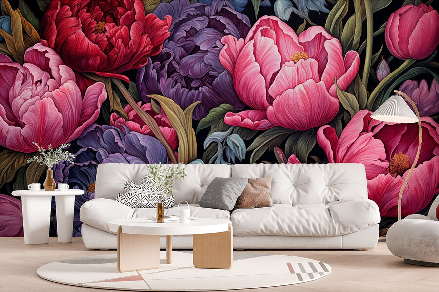 Lebendige Blüten in auffälligen Farben
