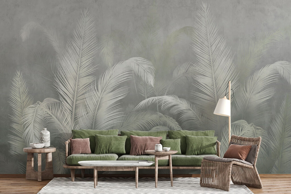 Soft foliage on a muted backdrop