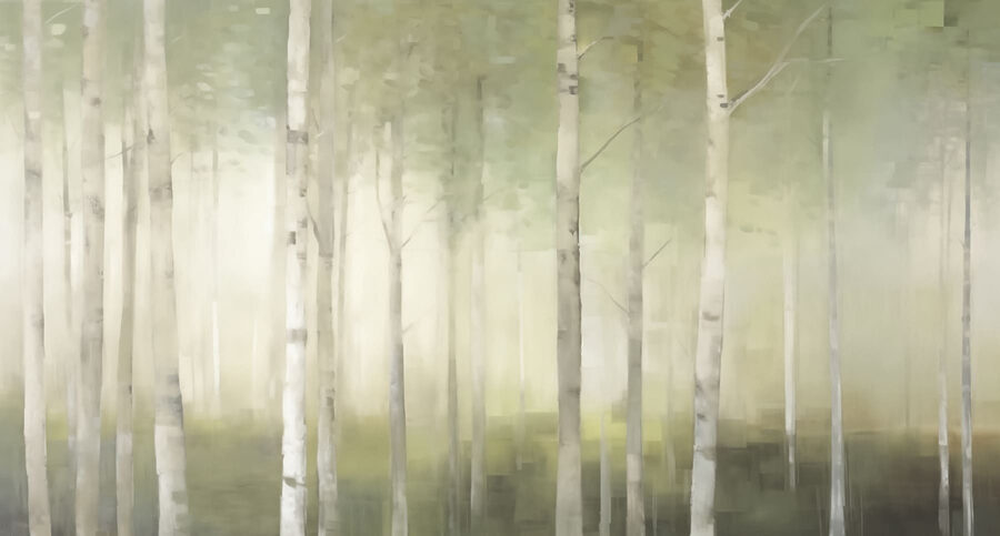 Gruppe von Bäumen in einem Wald