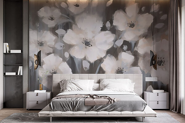 Fototapeten Malerei von weißen Blumen (Artikelnummer: w03217) Fototapeten Fototapeten Malerei von weißen Blumen (Artikelnummer: w03217)