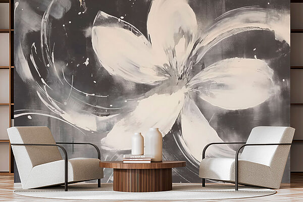 Weiße Blume auf schwarzem Hintergrund Weiße Blume auf schwarzem Hintergrund