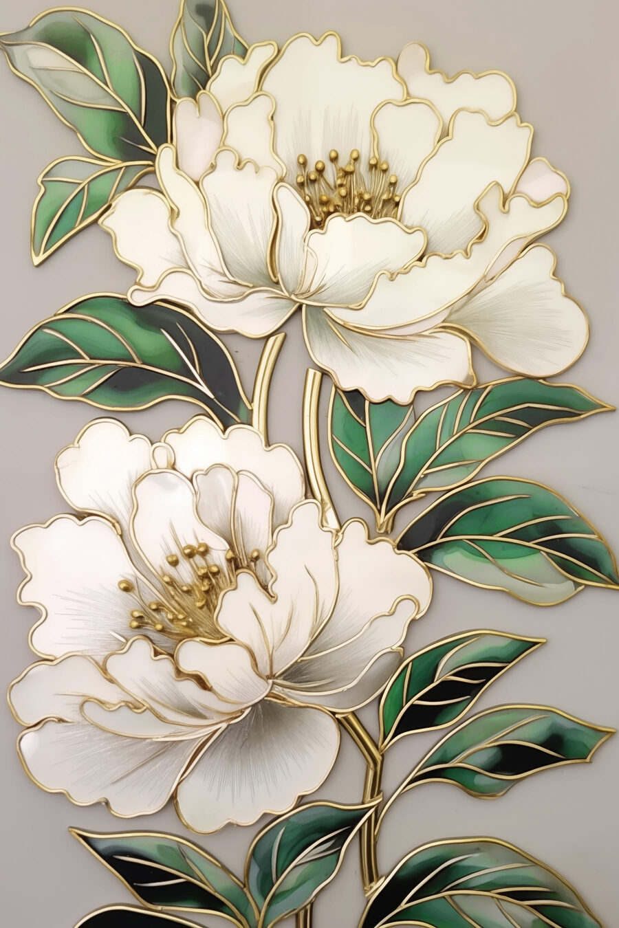 Elegante Blüten umrahmt von üppigem Laub