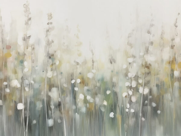 Gemälde von Blumen auf einem Feld Gemälde von Blumen auf einem Feld