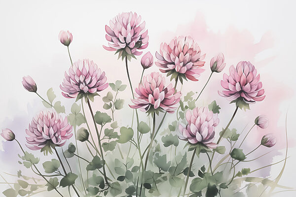 Gruppe von rosa Blumen Gruppe von rosa Blumen