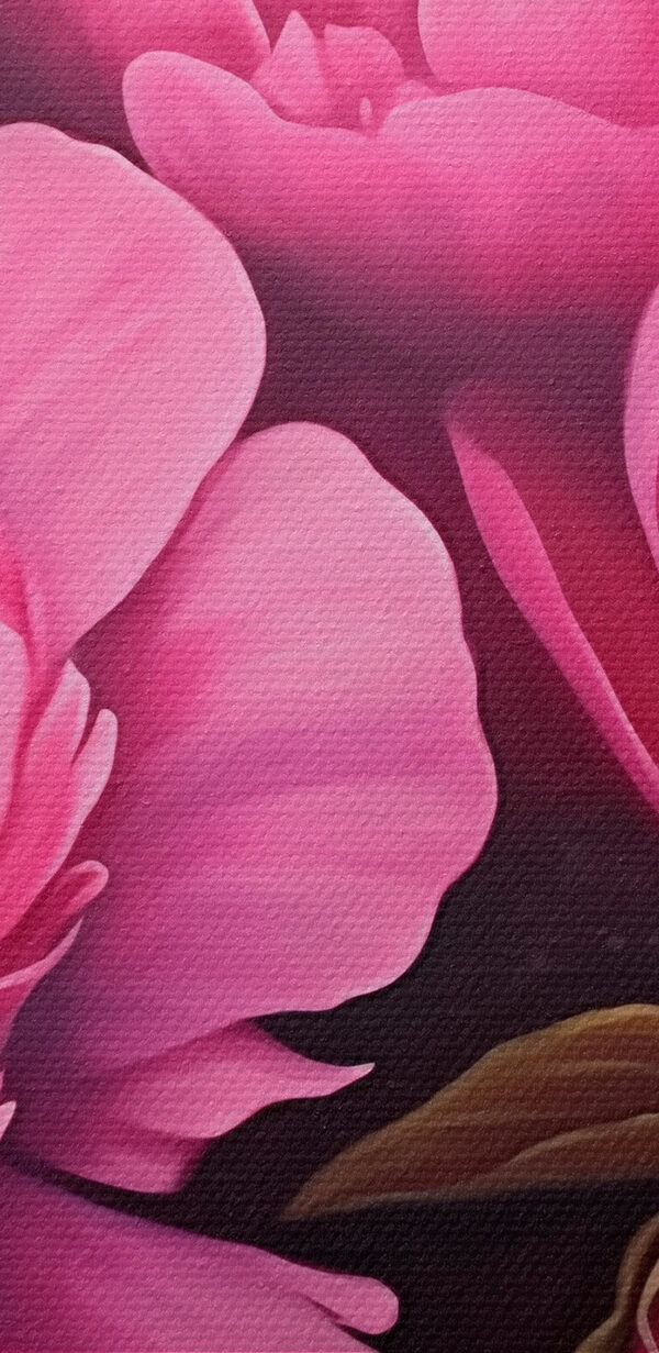 Gemälde mit rosa Blumen s43004pzvl 600x1231 - Gemälde mit rosa Blumen