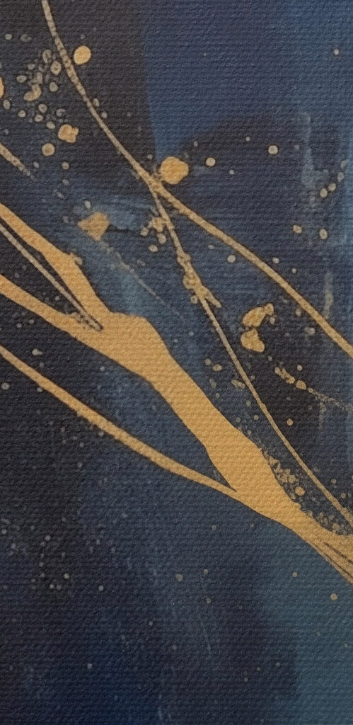 Blue and yellow painting