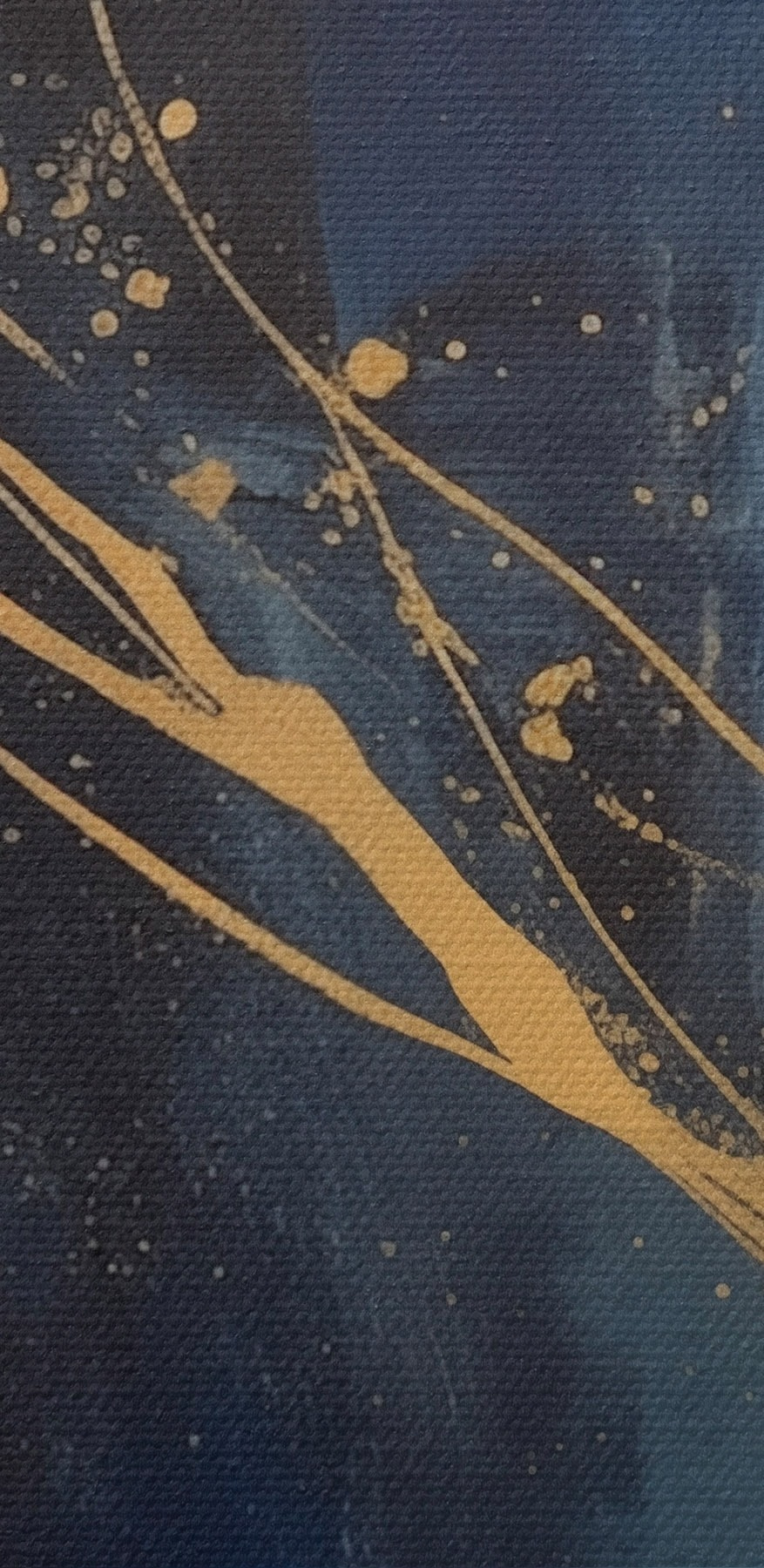 Blaue und gelbe Malerei