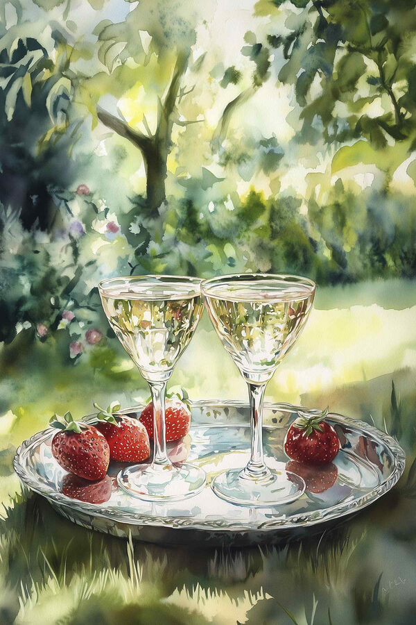 Erfrischende Nachmittagsgetränke mit Erdbeeren Erfrischende Nachmittagsgetränke mit Erdbeeren