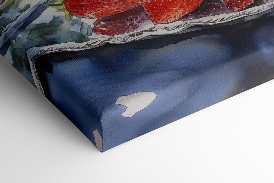Zwei Gläser Champagner und Erdbeeren auf einem Tablett