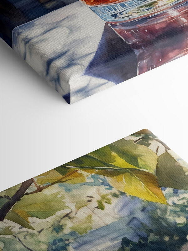 Glas mit Eis und Kirschen Glas mit Eis und Kirschen