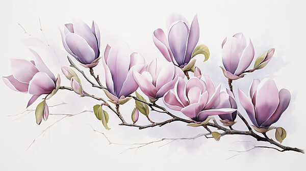 Zweig mit violetten Blüten Zweig mit violetten Blüten
