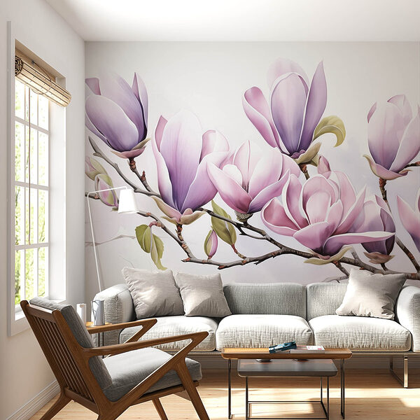 Zweig mit violetten Blüten Zweig mit violetten Blüten
