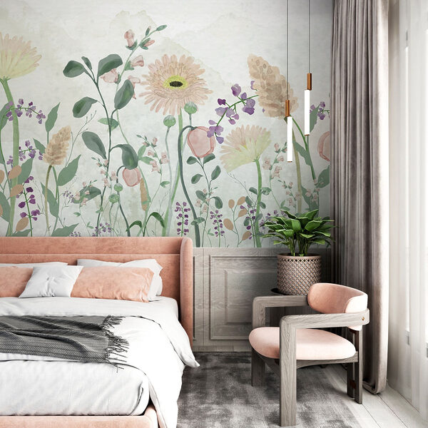 Malerei von Blumen und Blättern Malerei von Blumen und Blättern