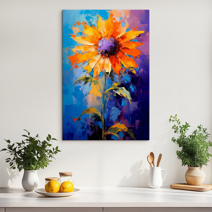 Gemälde einer Sonnenblume Gemälde einer Sonnenblume