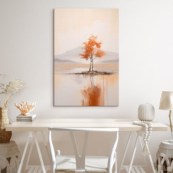 Baum auf einer Insel im Wasser Baum auf einer Insel im Wasser