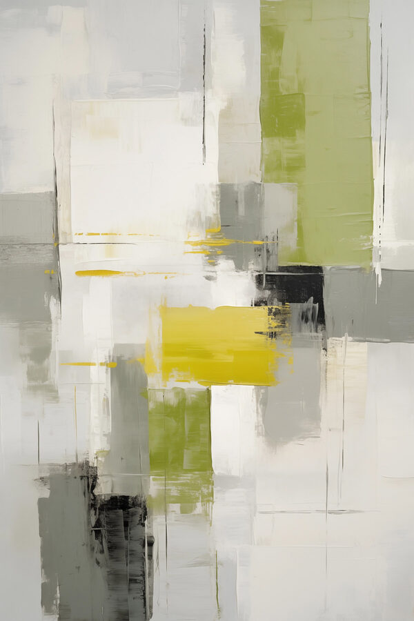 Malerei einer grauen und gelben Kunst Malerei einer grauen und gelben Kunst