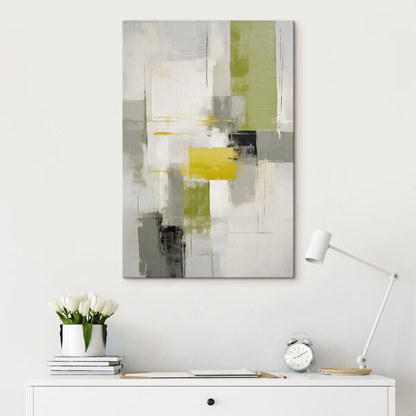 Malerei einer grauen und gelben Kunst Malerei einer grauen und gelben Kunst