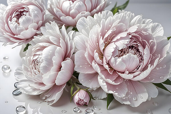 Gruppe von rosa Blumen Gruppe von rosa Blumen