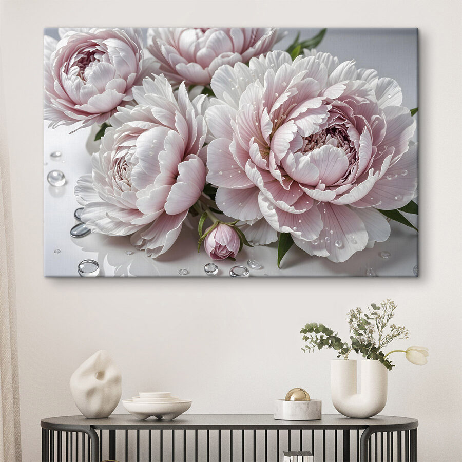 Gruppe von rosa Blumen