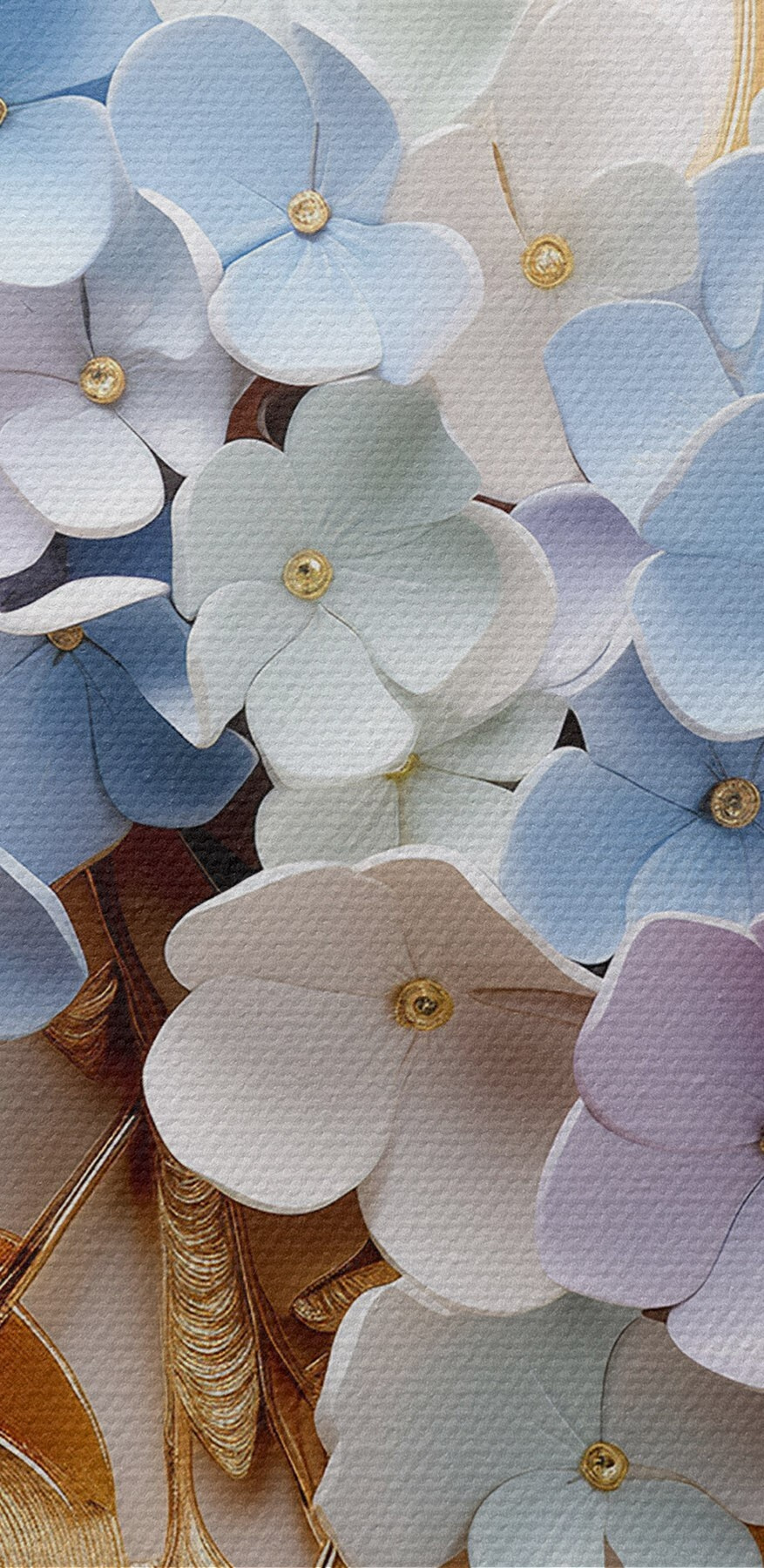 Blumenstrauß und Blätter