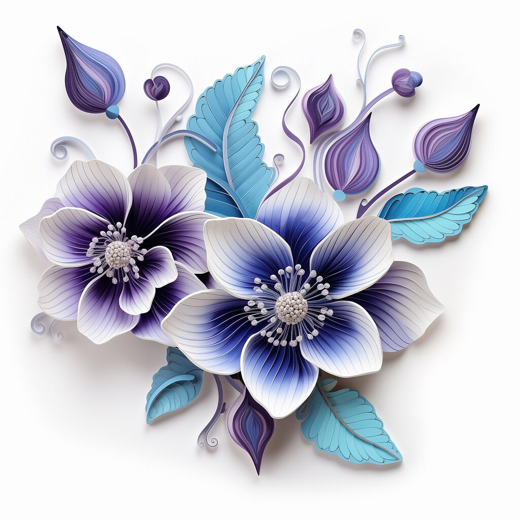 Blue and white flowers Blue and white flowers