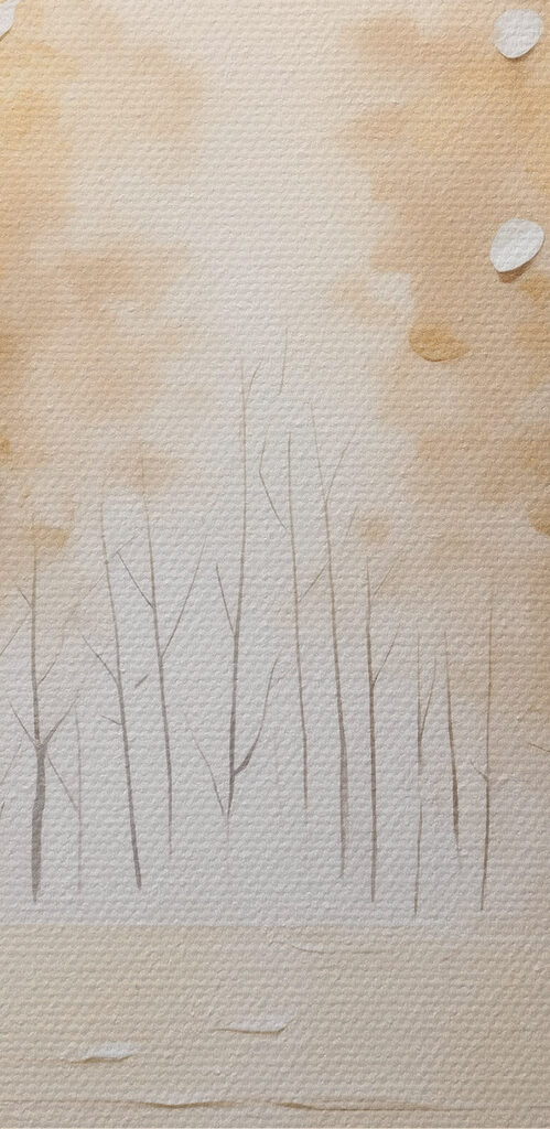 Serene trees in soft hues