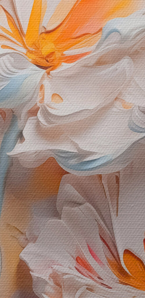 Painting of flowers on a wall