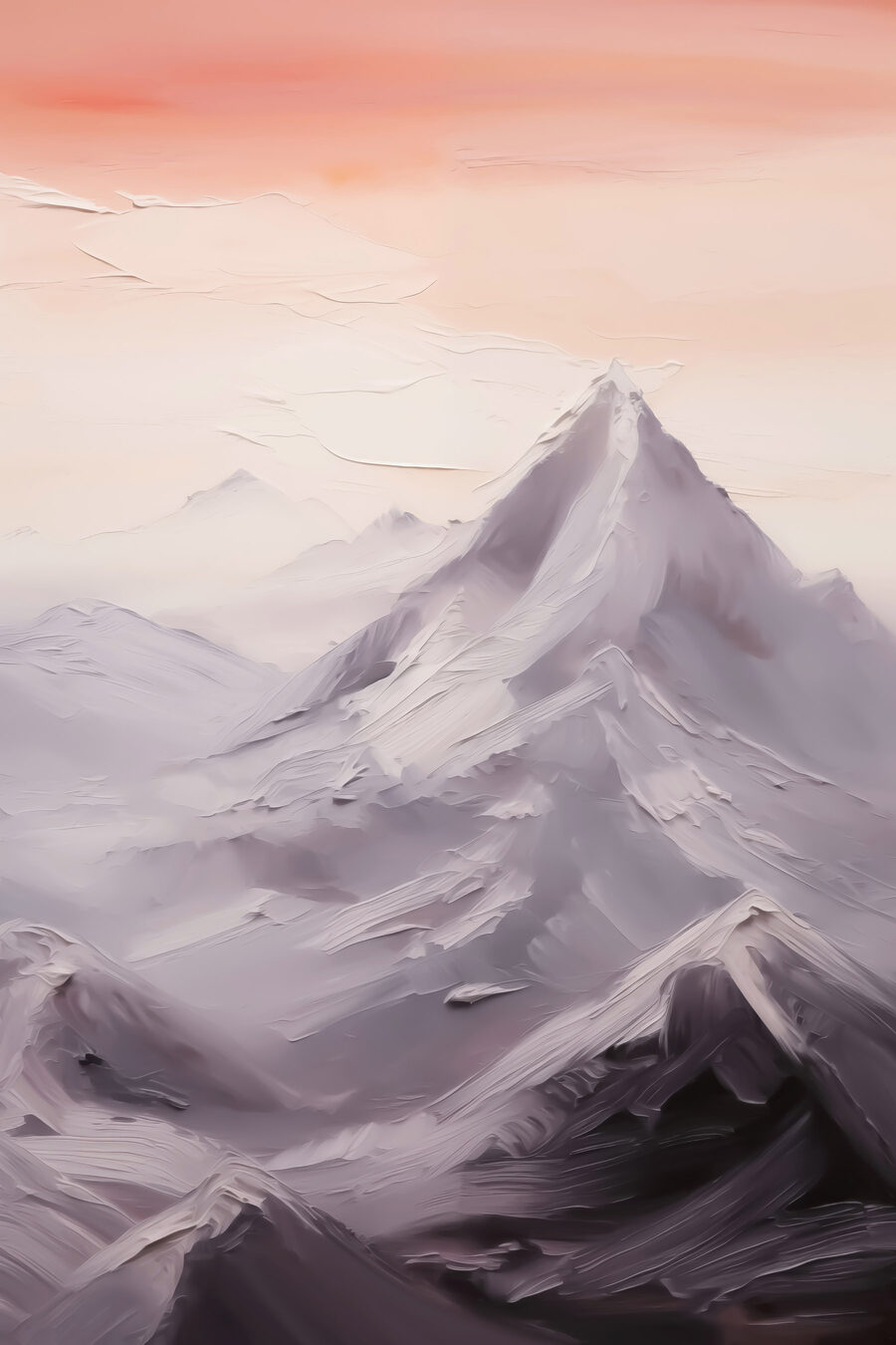 Bergkette mit Schnee