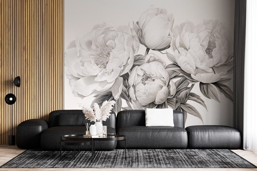 Drawing of flowers on a white background Drawing of flowers on a white background