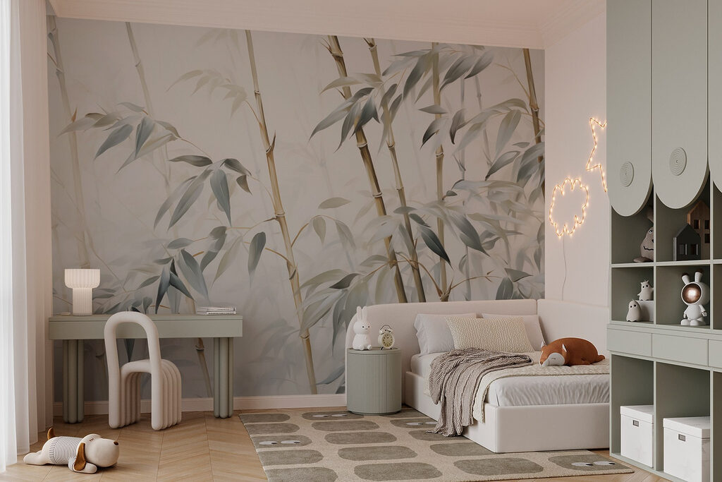 Bamboo in soft, serene tones