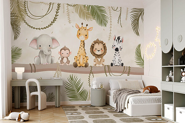 Group of animals sitting on a branch