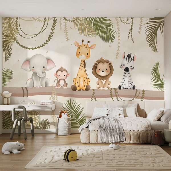 Group of animals sitting on a branch