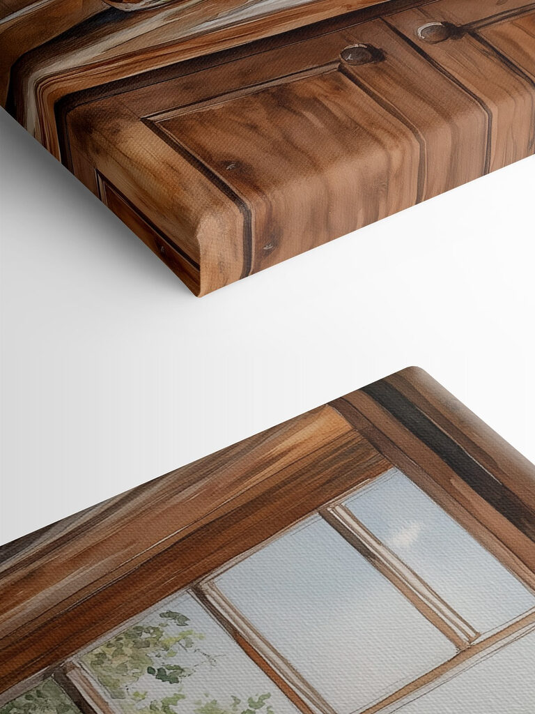 Watercolor of jars of food on a window sill